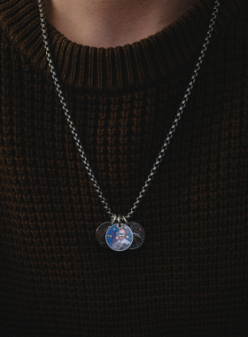 巴赫工作室古法铁翦金吊坠非遗