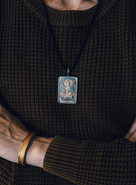 巴赫工作室铁翦金24k金文殊唐卡