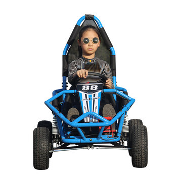 ເດັກນ້ອຍ kart ໄຟຟ້າສີ່ລໍ້ mini beach car all-terrain off-road drift car steel tube field play car