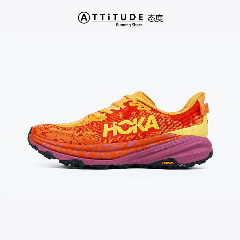 HOKA ONE ONE SPEEDGOAT 6 快羊6女飞速羚羊6户外V底越野跑鞋
