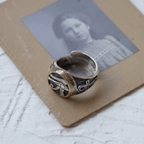 Небольшое дизайнерское ретро кольцо, серебро 925 пробы, тренд сезона