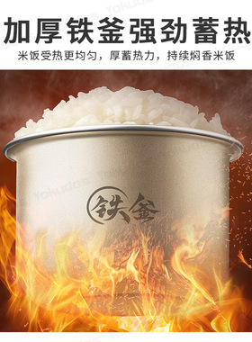 1.2L智能迷你电饭煲1-2人单身小型微压电饭锅家用多功能电器柴火