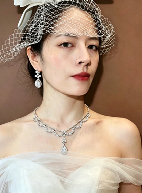BWBRIDE锆石花朵女轻奢闪耀项链