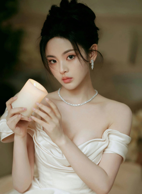 BWBRIDE新娘锆石项链耳环套装女