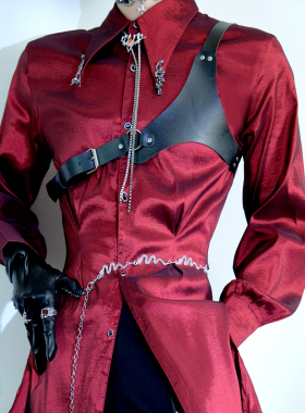cosplay哥特蛇形金属腰链百搭