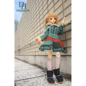 【DH/4分】棉质绿休闲裙 四分娃衣 bjd DollHearts 娃之心 限量版 - 图2