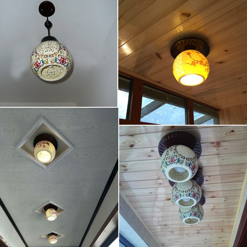 特价促销古典中式阳台吸顶灯陶瓷过道吊灯门厅玄关灯具楼梯走廊灯,淘宝优惠券,粉丝福利购,淘宝优惠卷