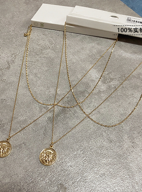 FOREVER21硬币百搭人头像链条