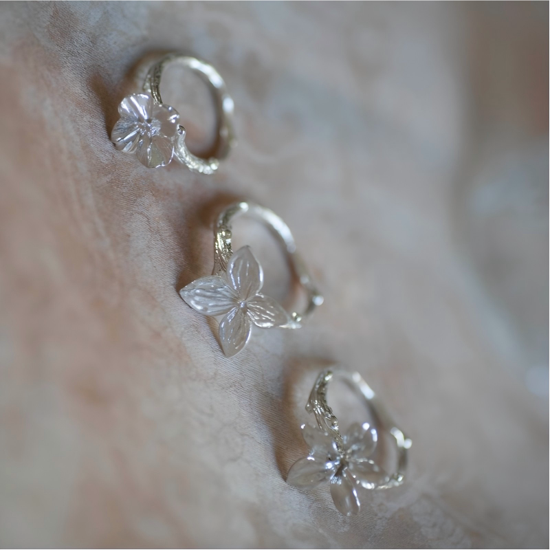 Original Design Flower Open Ring