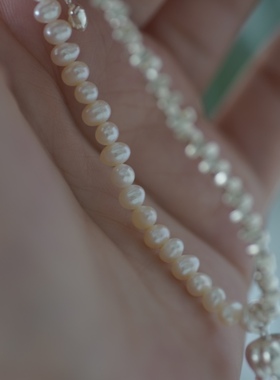 手工铃兰纯银女生珍珠手链