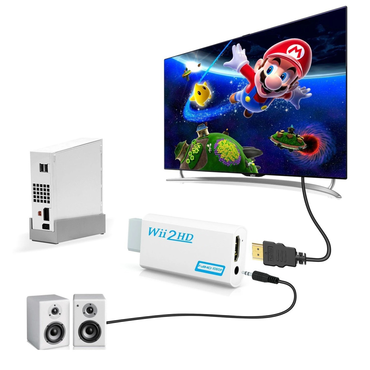 WII转HDMI转接WII TO HDMI WII2HDMI转换器wii to hdmi高清转换线-图1