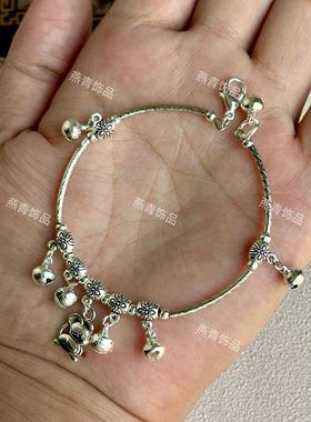 跳舞藏银铃铛有声音十二生肖手链女手环民族风学生【成人款手镯】