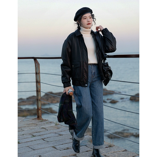 Черная демисезонная бархатная короткая куртка, оверсайз, подходит для подростков