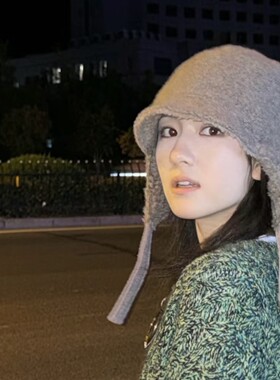 国现白鹿李兰迪同款CA4LA TAM02855飞行帽护耳帽CHARI 02717