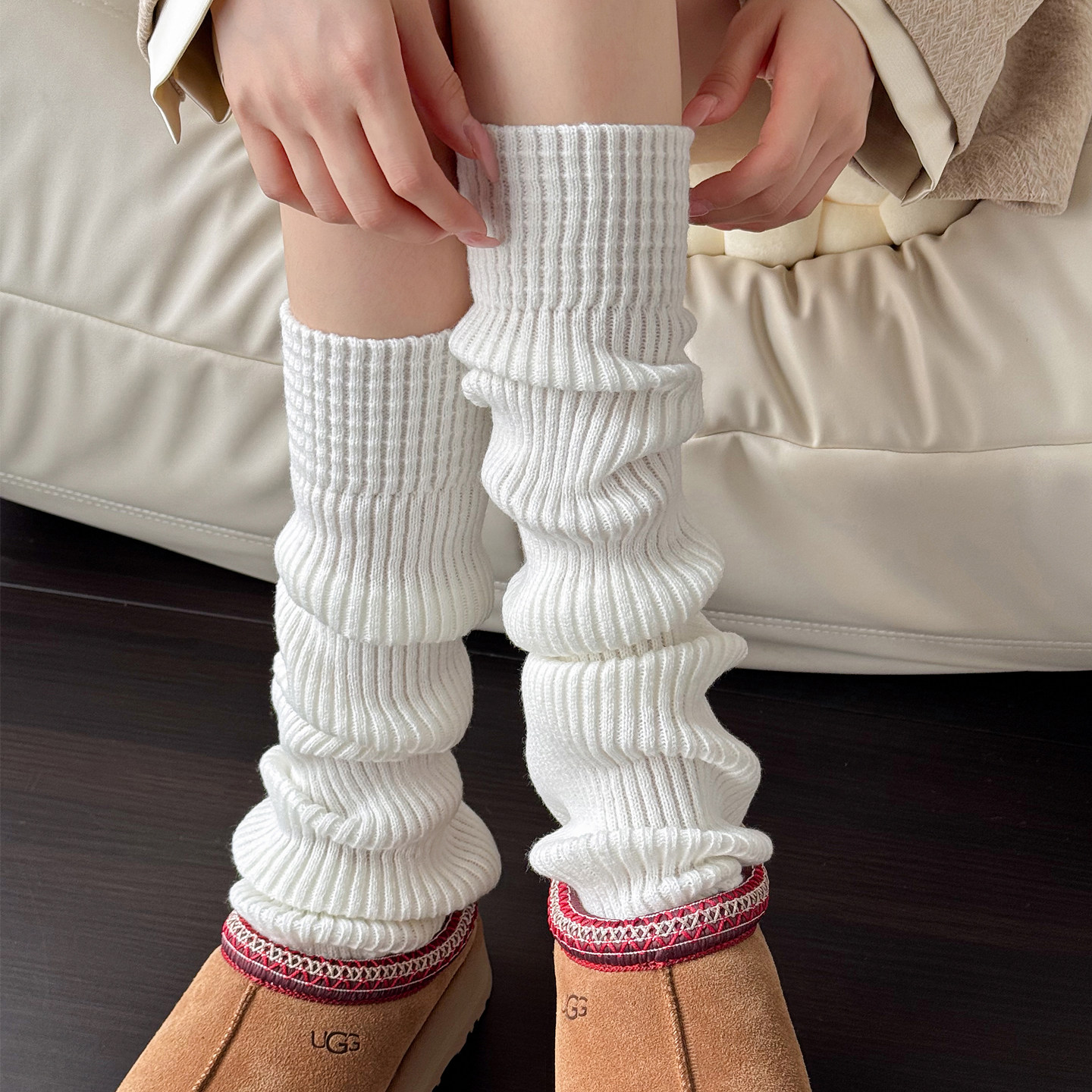 粉色瑜伽加长袜套秋冬针织小腿袜女保暖中筒堆堆袜加厚JK白色腿套,淘宝优惠券,粉丝福利购,淘宝优惠卷