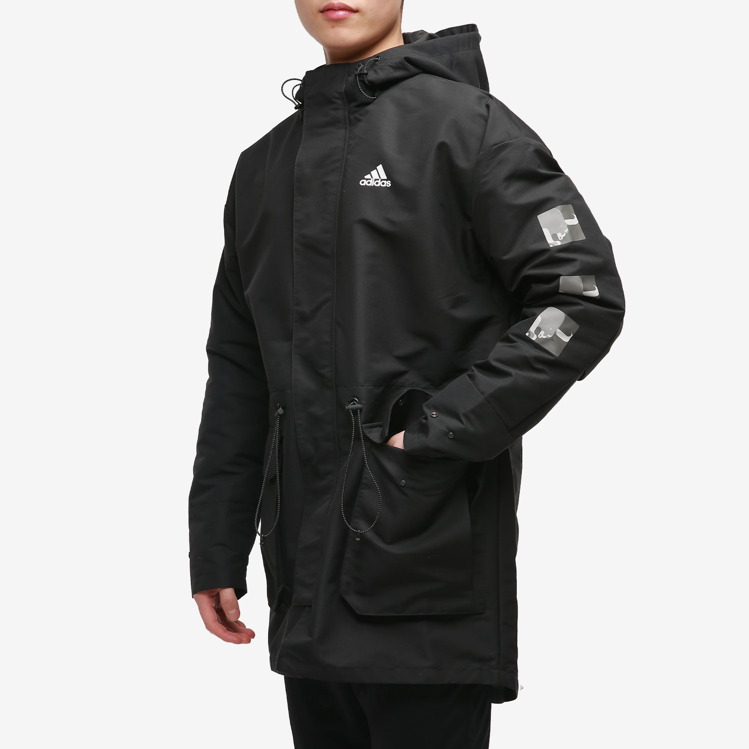 Adidas/阿迪达斯正品男子同款夹克中长风衣夹克外套 H37917