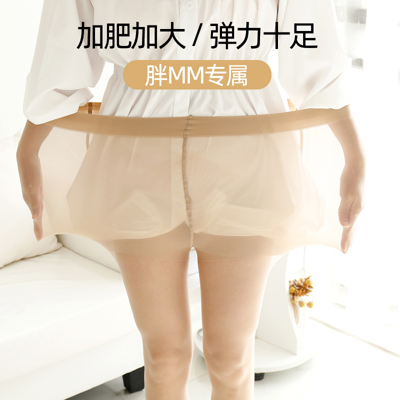 女士夏季天鹅绒15D超薄大象袜加大加肥任意剪防勾丝防脱丝打底袜-图2