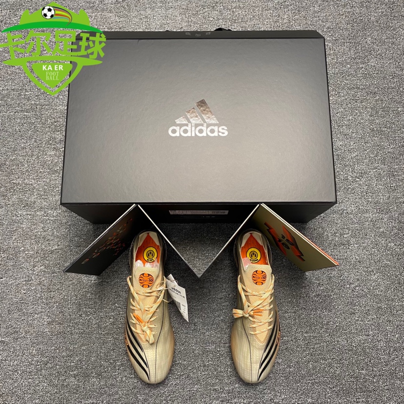 卡尔正品 Adidas X SPEEDFLOW.1 FG梅西F50限量礼盒足球鞋 GX0216