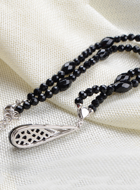 天然黑玛瑙毛衣链送老婆