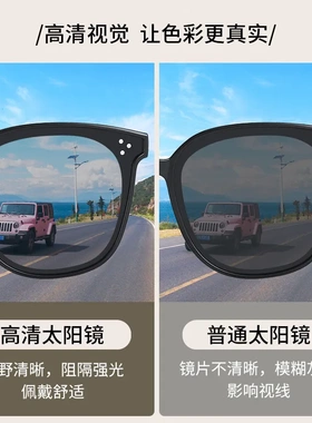 防晒墨镜大框同款太阳镜男女时尚潮搭防紫外线太阳眼镜