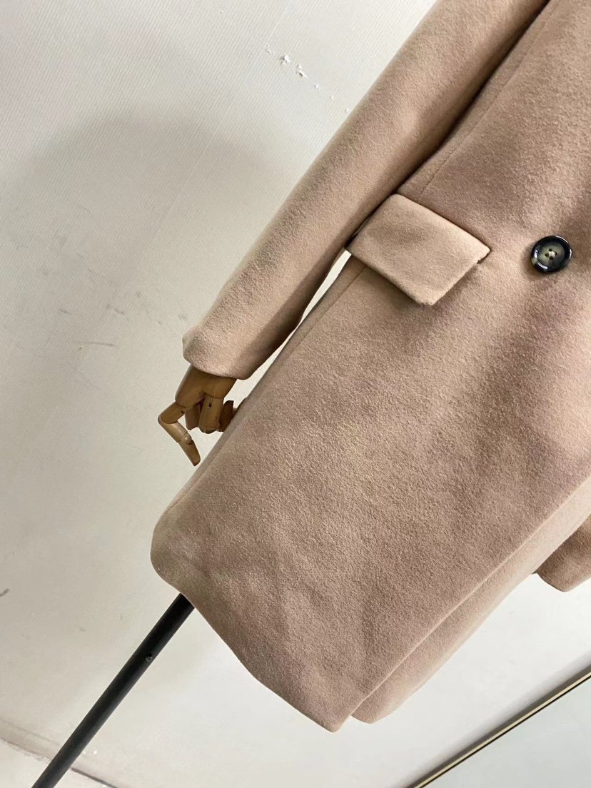 外贸新款通勤大气欧美单秋冬中长款翻领羊毛大衣女毛呢外套,淘宝优惠券,粉丝福利购,淘宝优惠卷