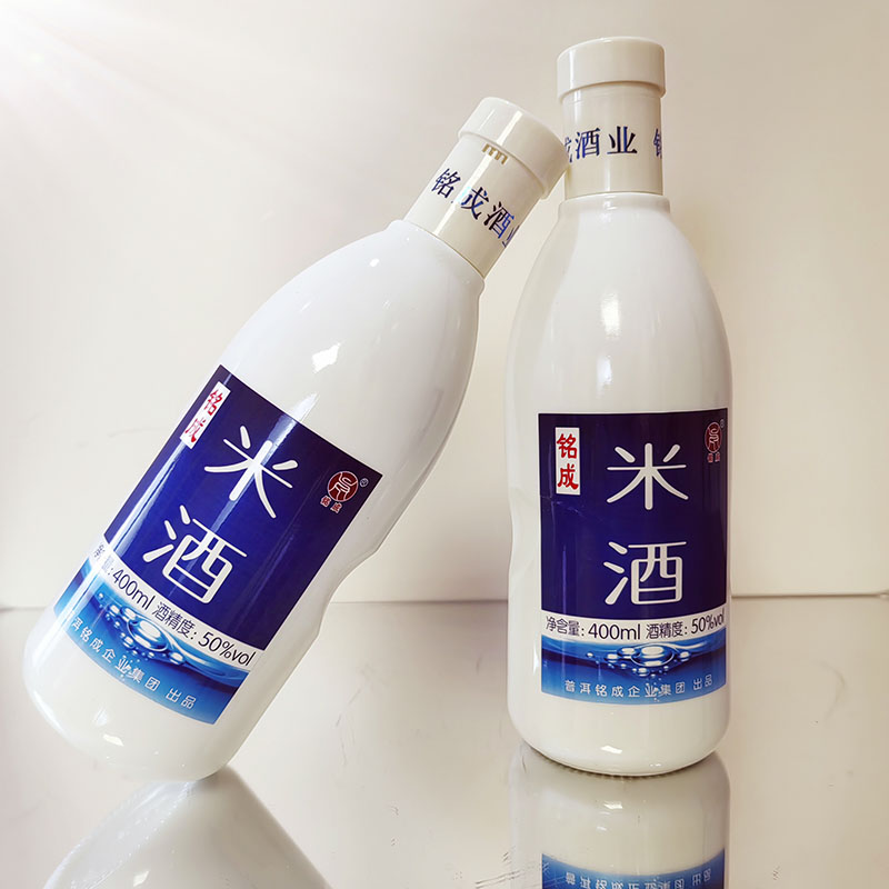 云南特产景谷铭成米酒瓷瓶液态法酒清香型400ml×6瓶50度配制酒高 - 图3