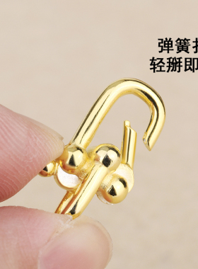 庭祥凯S925纯银包包锁扣银弹簧扣