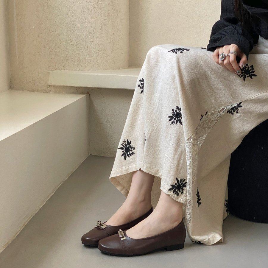 小香风金属扣真皮玛丽珍鞋女平底浅口单鞋通勤百搭,淘宝优惠券,粉丝福利购,淘宝优惠卷