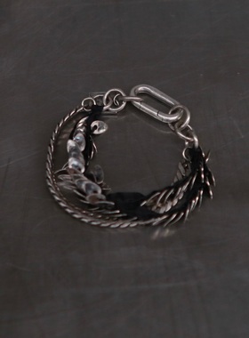 GOTI 工匠 双链手镯手链 925银 BR1246 意大利