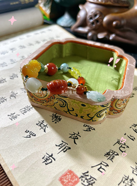 天然A货翡翠桶珠蜜蜡南红和田玉盐源玛瑙多宝手串送女友生日礼物