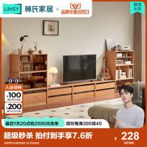 Lins home living room floor TV cabinet containing lockers module integrated side cabinet furniture Lins wood industry