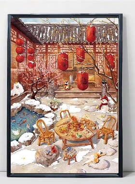 TOI图益1000片拼图框70x50定制