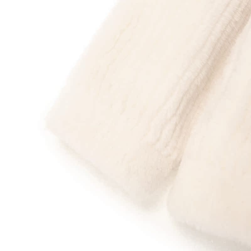 MIXMAX/美姿宝莲冬季新款杏色立领绵羊毛大衣女长袖拉链毛呢外套 - 图1