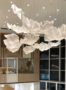 创意工程吊饰空中艺术品酒店中庭宴会厅餐厅大堂走廊水晶装饰定制