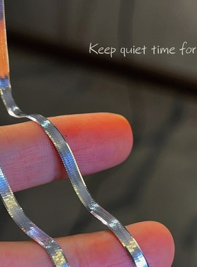 扁蛇骨项链简约大方气质韩版白色锁骨链女