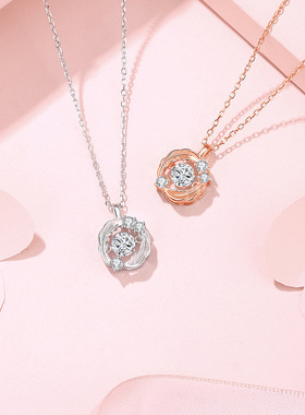 S925纯银羽翼守护心动吊坠项链女轻奢小众高级感外贸银饰厂家直销