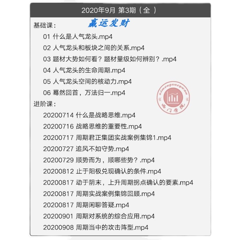 2021年低吸女王人气龙头周期交易系统第123456期全套视频教程课程 - 图3