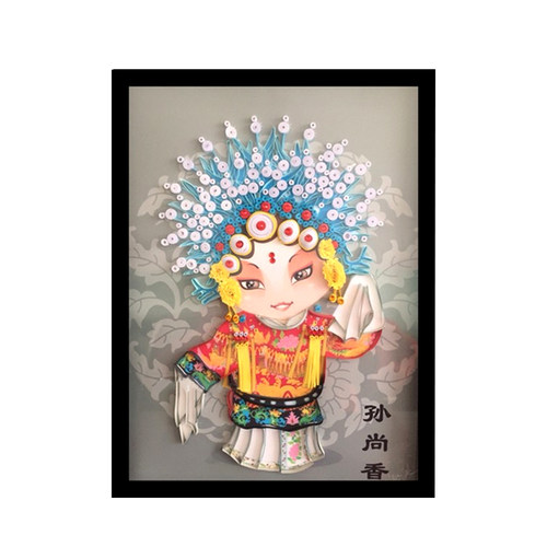 包邮衍纸戏曲戏子京剧花旦青衣昆曲线稿图彩色手工纸diy材料包套 - 图3