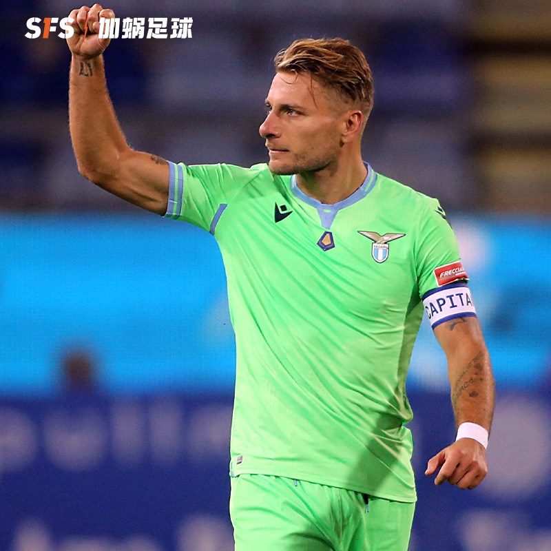 SFS Macron正版 20-21拉齐奥客场球衣 球员版短袖足球服 58116279 - 图1