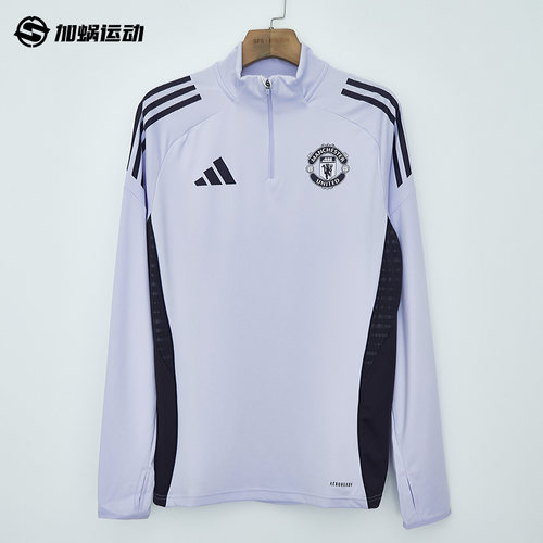 SFS阿迪达斯Adidas25/26曼联半拉链训练服长袖足球服男子KA8940 - 图0