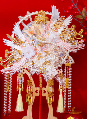 非遗蚕丝扇面高端结婚礼品