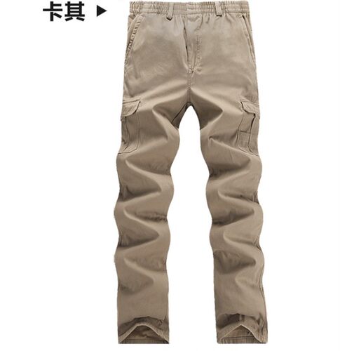 190超长120男裤子黑色工装裤加长版高个子男春秋冬款大码美式风 - 图0
