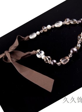 美国长款水晶项链