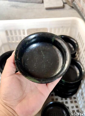 玉石酒杯天然养生墨玉茶杯墨绿玉碗男女药王石玉杯子等可加工定制