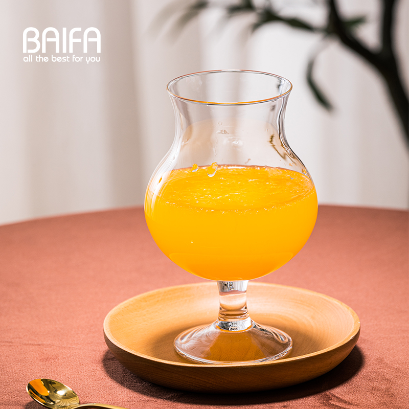 ins玻璃杯高级感小众设计大容量咖啡杯水杯杯子啤酒杯饮料果汁杯 - 图1