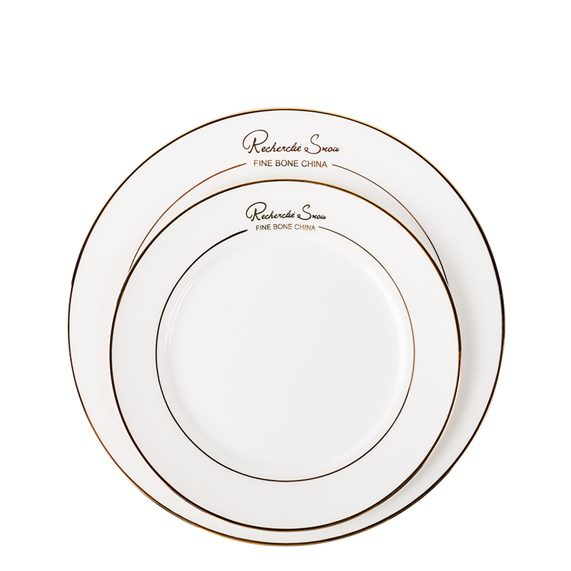 欧式陶瓷平盘碟子西餐牛排餐盘家用北欧盘子刀叉餐具套装Logo定制 - 图3