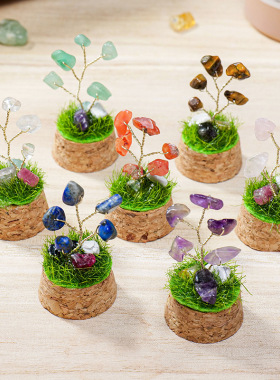 天然水晶碎石微景观矿标