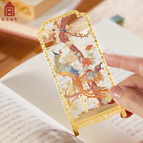 故宫淘宝｜百鸟朝凤金属书签古典中国风礼盒博物馆文创礼物伴手礼 - 图2