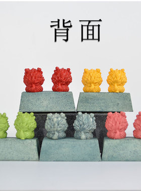 五色对龙泰山石敢当摆件店铺桌面摆件饰品节日礼品礼物泰安发货