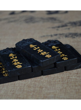 墨玉石敢当原石原产地泰安发货旅游纪念品